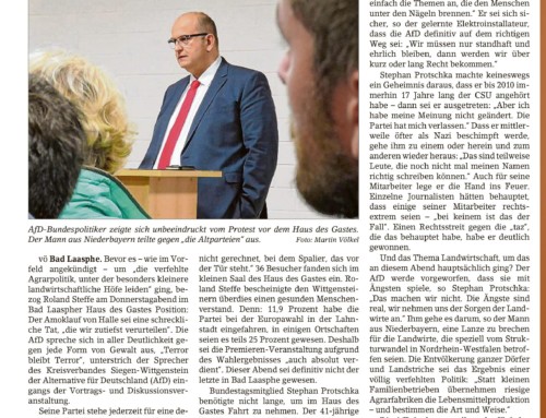 Pressstimmen zum Vortrag von Stephan Protschka