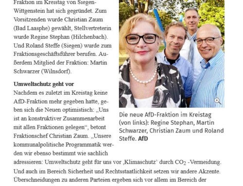 Pressemeldung zur konstituierenden Sitzung der Kreistagsfraktion